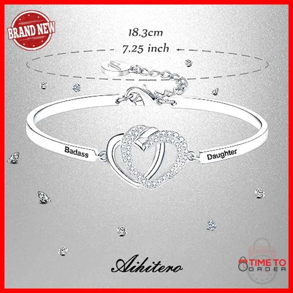 Elegant Bangle Bracelet Cubic Zirconia Minimal Chic Gift for Women